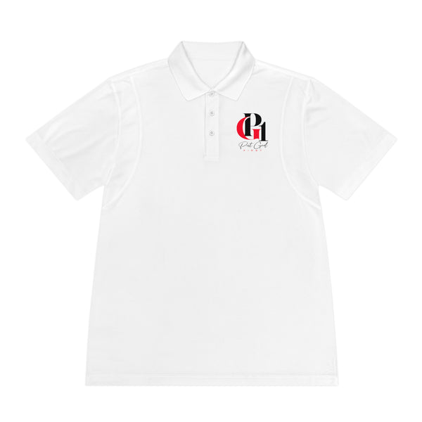 Men's Sport Polo Shirt with Red and Black Logo