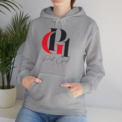 Unisex Heavy Blend™ Hooded Sweatshirt with Red and Black Logo