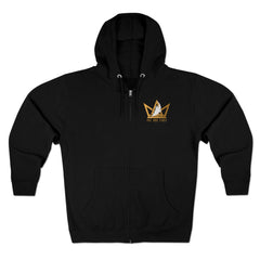 French Terry Zip Hoodie with Gold Logo