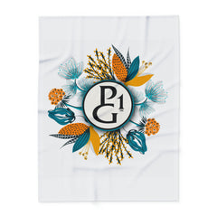 Arctic Fleece Blanket with Floral Logo