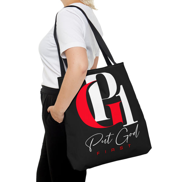 Tote Bag with Red and Black Logo