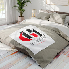 Arctic Fleece Blanket with Red and Black Logo