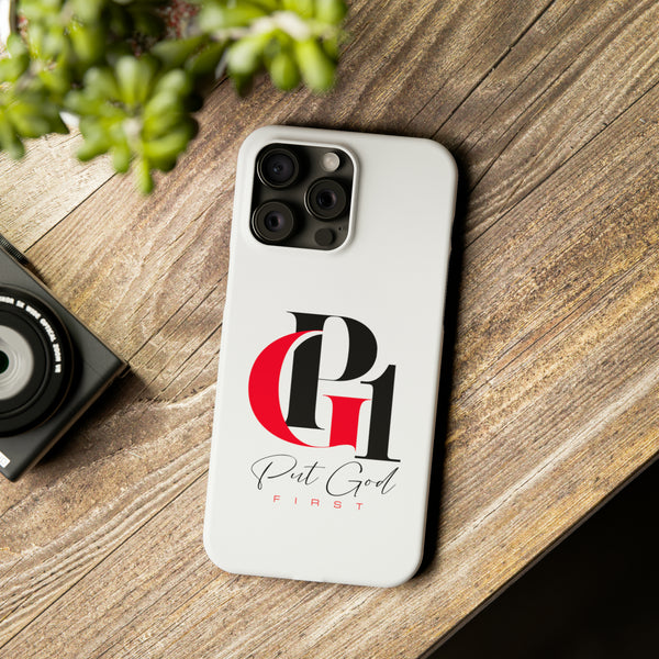 Slim Phone Case with Red and Black Logo