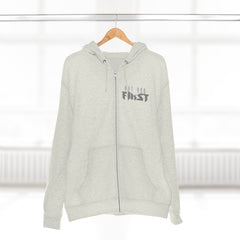 French Terry Zip Hoodie with Silver Logo