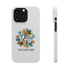 Slim Phone Case with Floral Logo