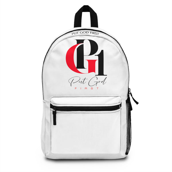 Backpack with Red and Black Logo