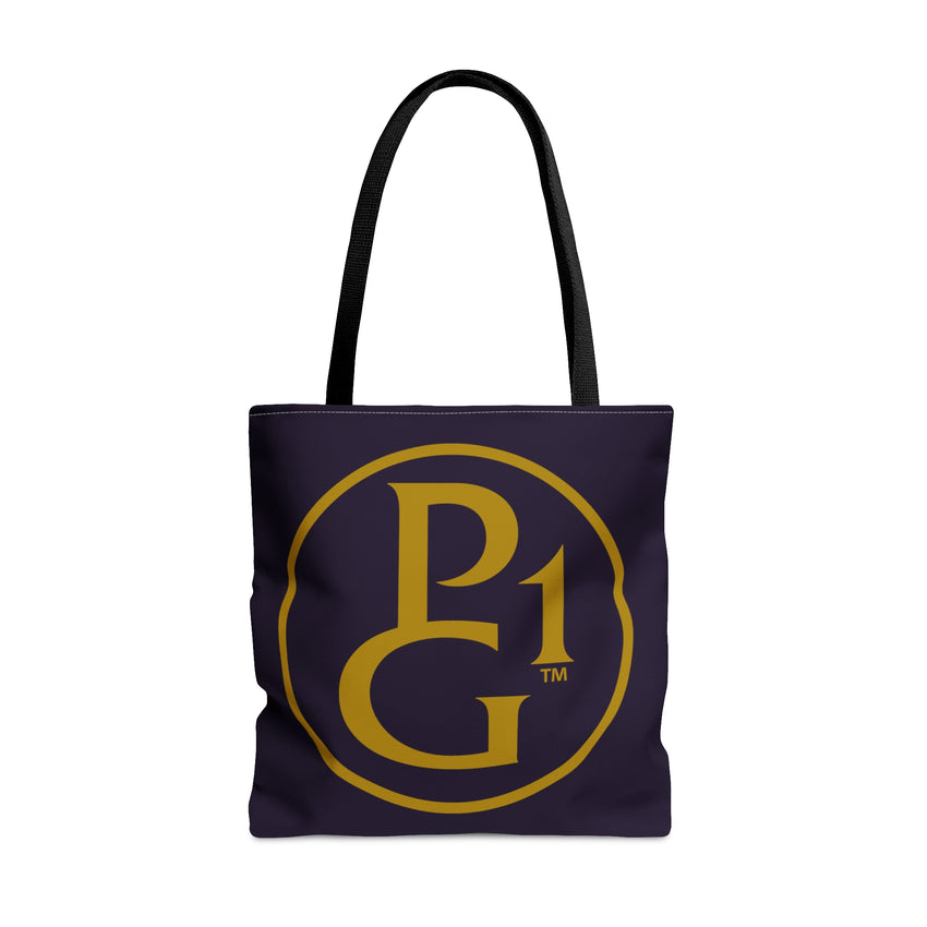 Black Tote Bag with Original Logo - Gold