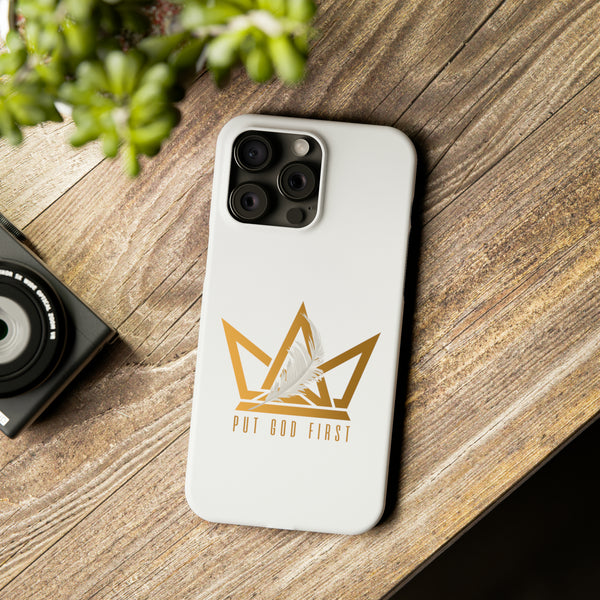 Slim Phone Case with Gold Logo