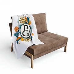 Arctic Fleece Blanket with Floral Logo