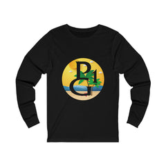 Unisex Jersey Long Sleeve Tee with Beach Logo