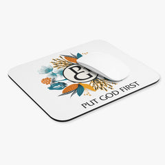 Mouse Pad with Floral Logo