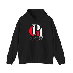 Unisex Heavy Blend™ Hooded Sweatshirt with Red and White Logo