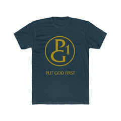 Cotton Tee with Original Logo - Gold