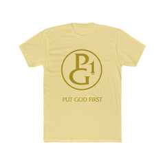 Cotton Tee with Original Logo - Gold