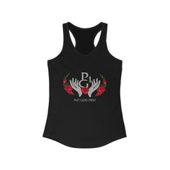 Women's Ideal Racerback Tank with Rose Logo