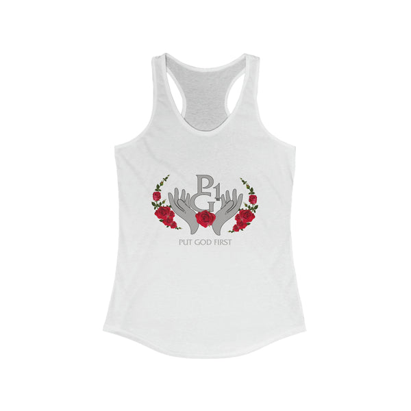 Women's Ideal Racerback Tank with Rose Logo