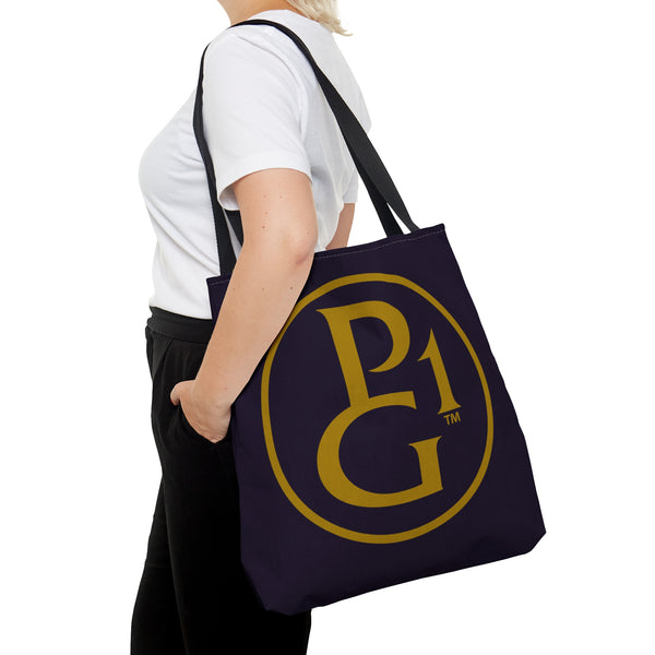 Black Tote Bag with Original Logo - Gold