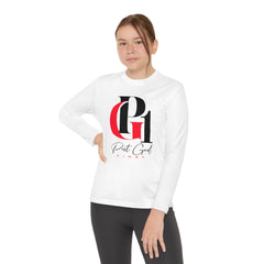 Youth Long Sleeve Competitor Tee with Red and Black Logo