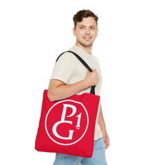 Red Tote Bag with Original Logo - White