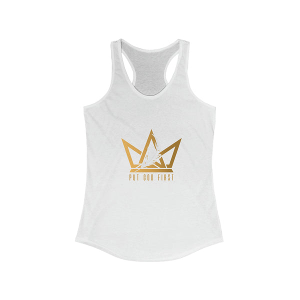 Women's Ideal Racerback Tank with Gold Logo