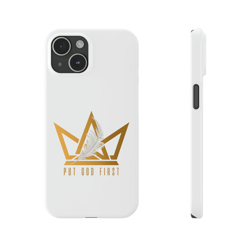 Slim Phone Case with Gold Logo