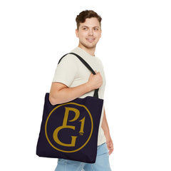 Black Tote Bag with Original Logo - Gold