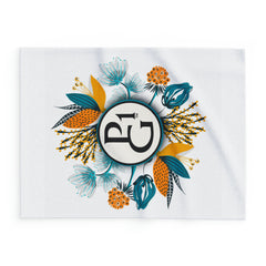 Arctic Fleece Blanket with Floral Logo