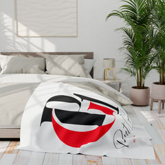 Arctic Fleece Blanket with Red and Black Logo