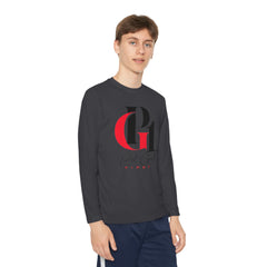 Youth Long Sleeve Competitor Tee with Red and Black Logo