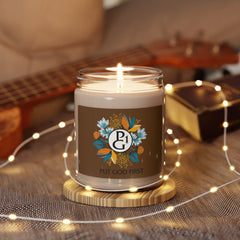 Scented Soy Candle with Floral Logo