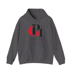 Unisex Heavy Blend™ Hooded Sweatshirt with Red and Black Logo