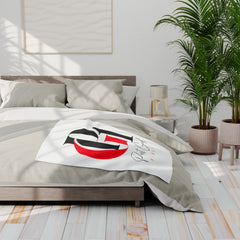 Arctic Fleece Blanket with Red and Black Logo