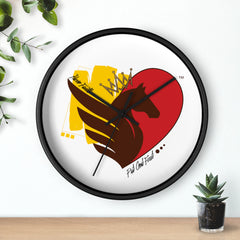 Wall Clock with Horse Logo