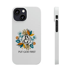 Slim Phone Case with Floral Logo