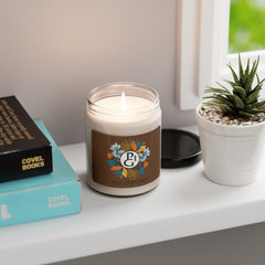 Scented Soy Candle with Floral Logo