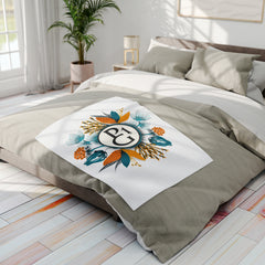 Arctic Fleece Blanket with Floral Logo