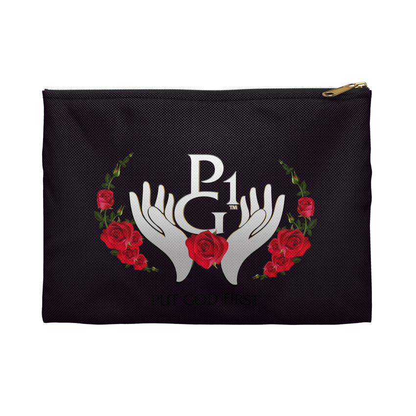 Black Accessory Pouch with Palm Logo