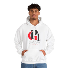 Unisex Heavy Blend™ Hooded Sweatshirt with Red and Black Logo