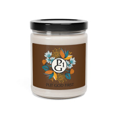 Scented Soy Candle with Floral Logo