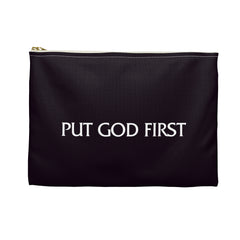 Black Accessory Pouch with Palm Logo