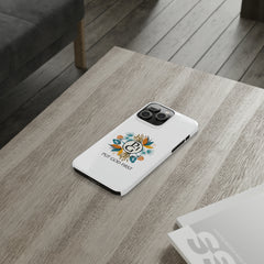 Slim Phone Case with Floral Logo