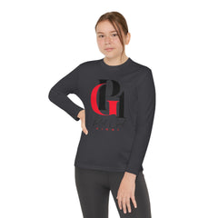 Youth Long Sleeve Competitor Tee with Red and Black Logo