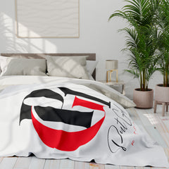 Arctic Fleece Blanket with Red and Black Logo