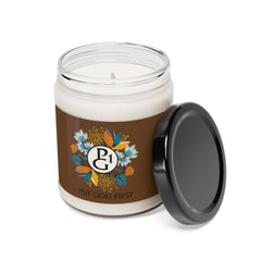 Scented Soy Candle with Floral Logo