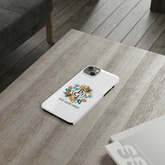 Slim Phone Case with Floral Logo